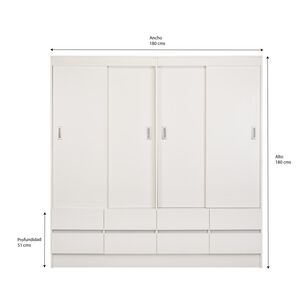 Cl&oacute;set Cic Maule / 4 Puertas / 8 Cajones