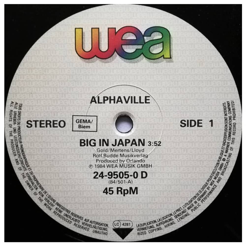 Alphaville - Big In Japan | 12" Maxi Single Usado image number 2.0