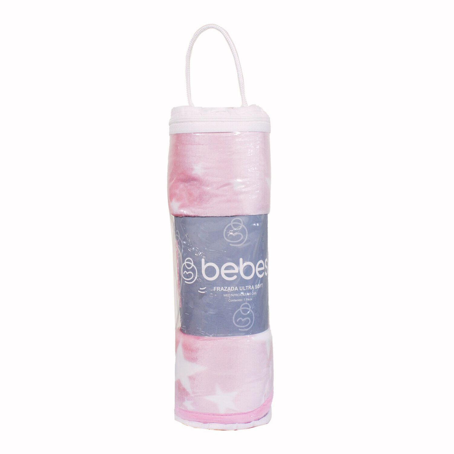 Frazada Ultra Soft Estrella 80x110cm Rosado Bebesit image number 2.0