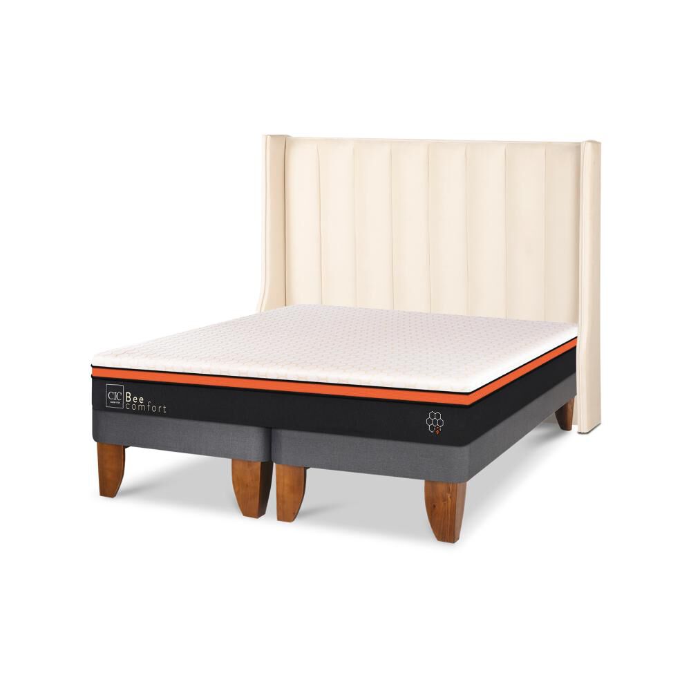 Cama Europea Cic Bee Comfort / 2 Plazas / Base Dividida + Respaldo image number 5.0