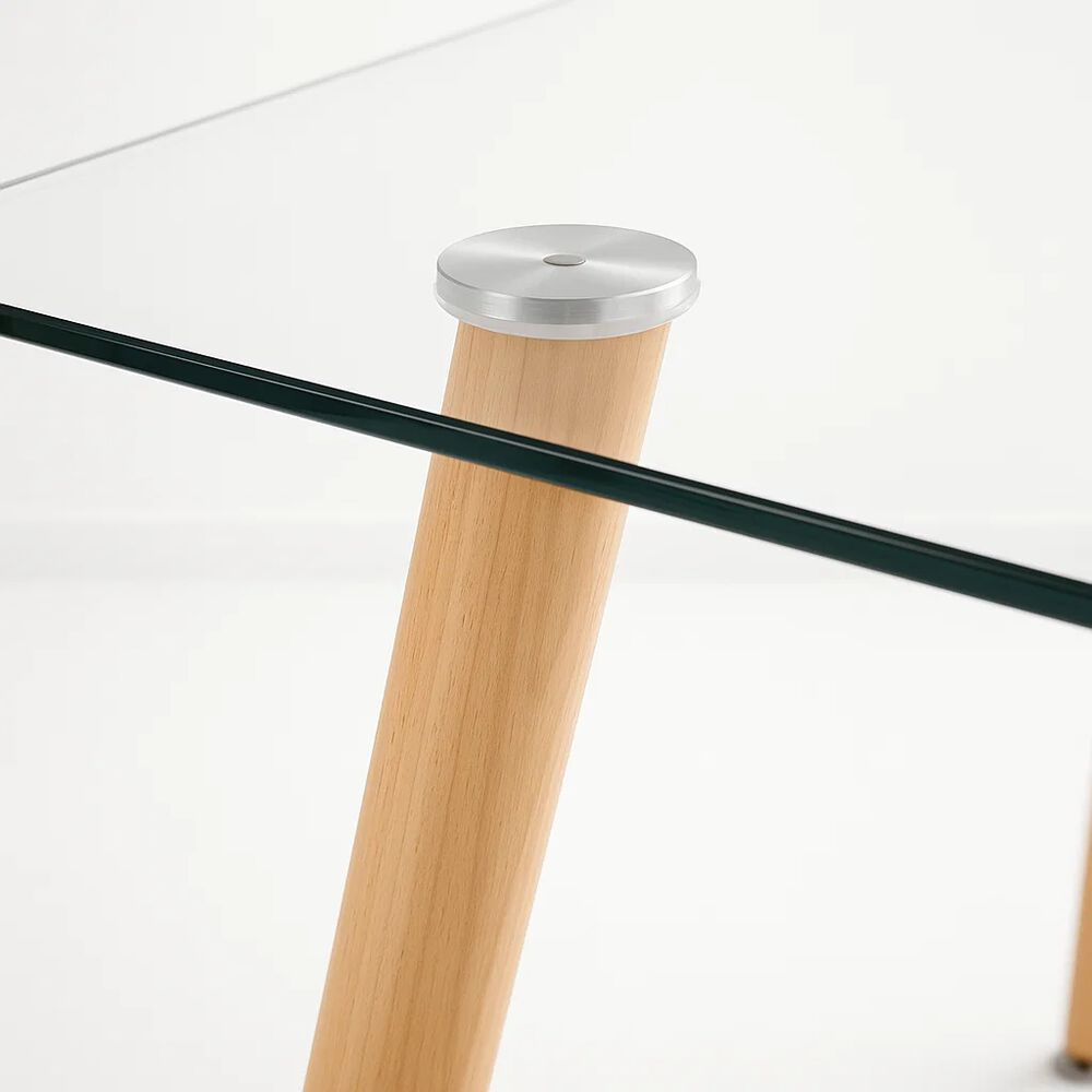 Mesa De Comedor Vidrio Rectangular 120x80 image number 11.0