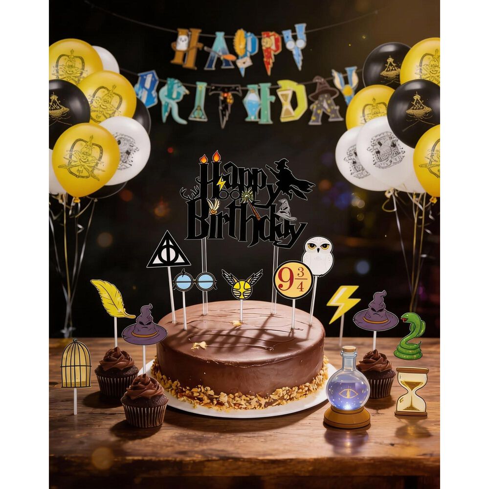 Pack Cumplea&ntilde;os Harry Potter Globos Toppers Cinta Y Mas image number 4.0
