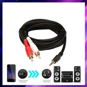 Cable De Audio (2x1) Jack 3.5mm A Rca 3 Mt Ulink Deluxe Line