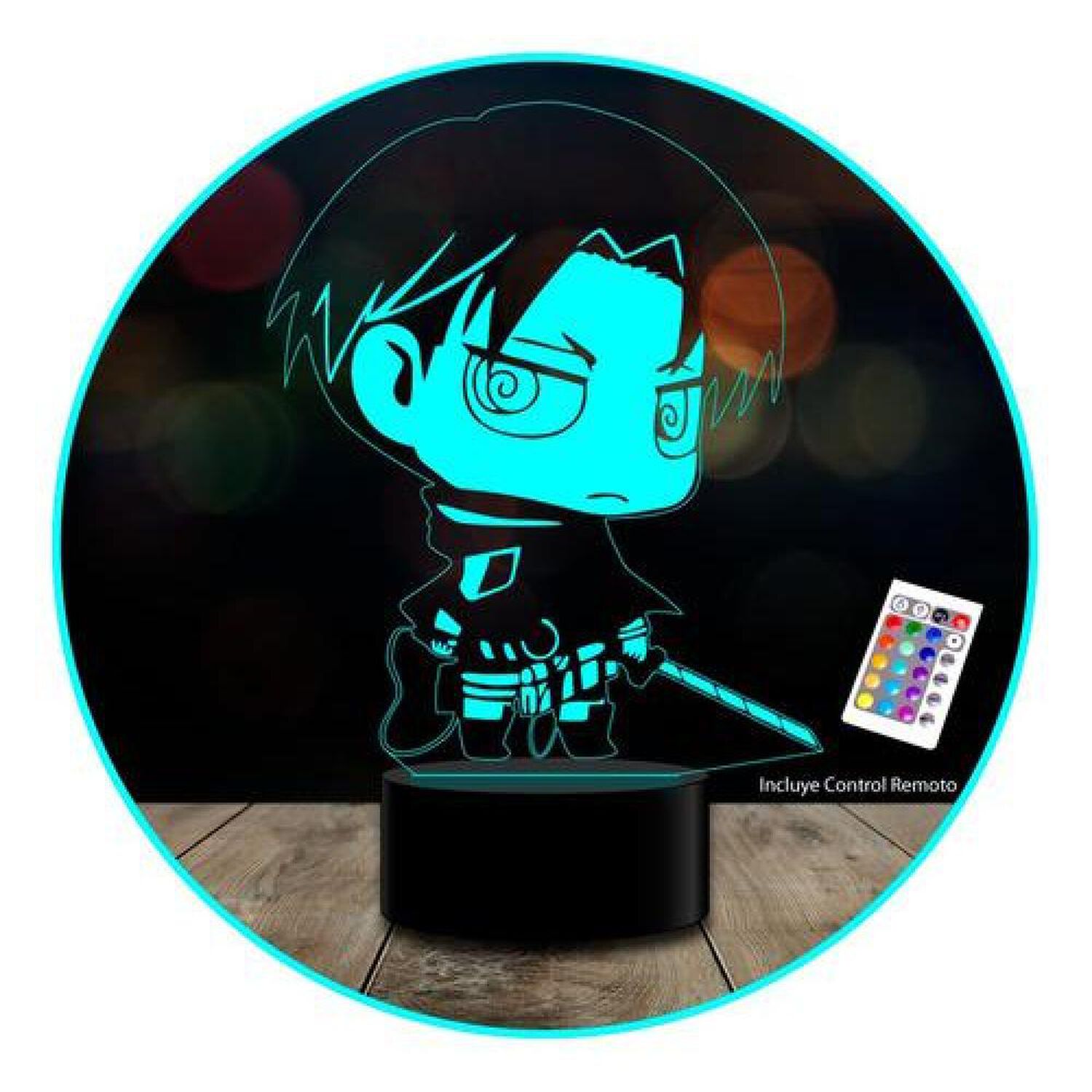 Lampara 3d Shingeki No Kyojin Attack On Titan Levi Kawaii image number 0.0