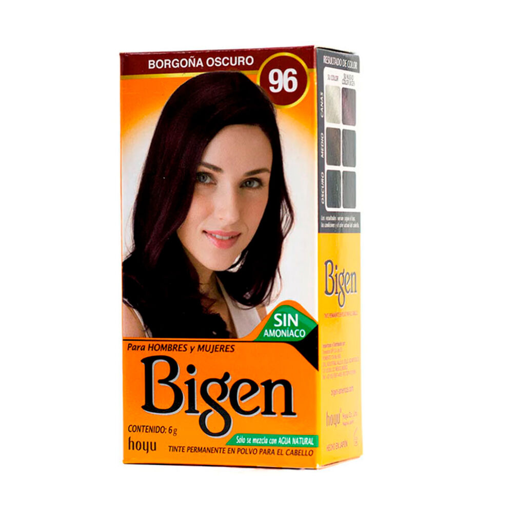 Tinte Bigen 96 Permanente Polvo 6g Sin Amoniaco Cubre Canas Borgoña image number 0.0