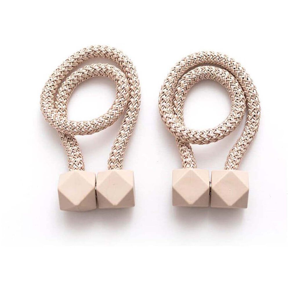 Pack De 02 Sujetadores - Abrazaderas Magneticas Para Cortinas Beige image number 1.0