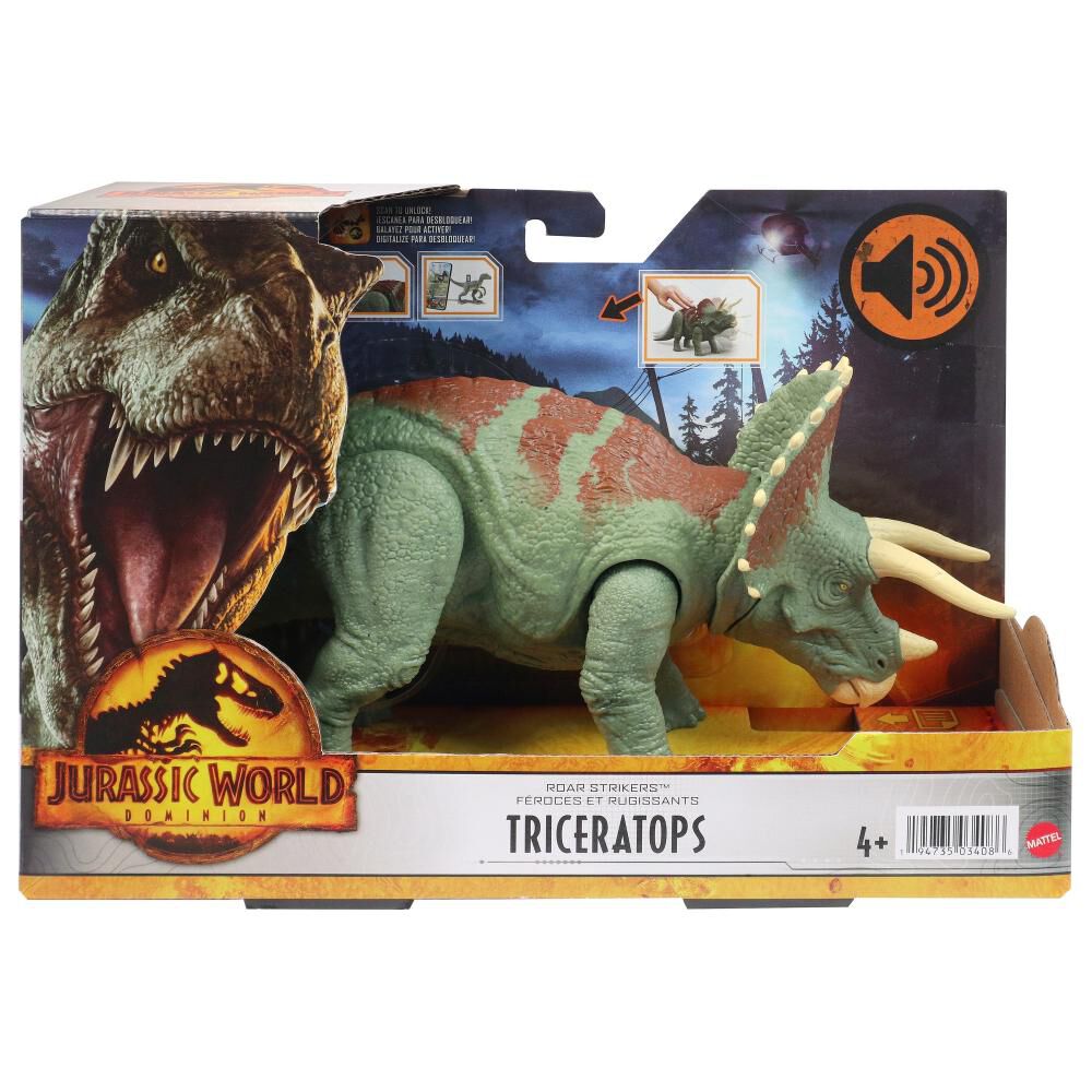 Figura De Acción Jurassic World Triceratops. Ruge Y Ataca image number 5.0