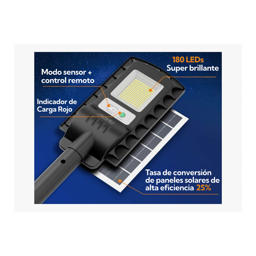 Iluminaria Led 100 W Solar Contra Agua image number 3.0