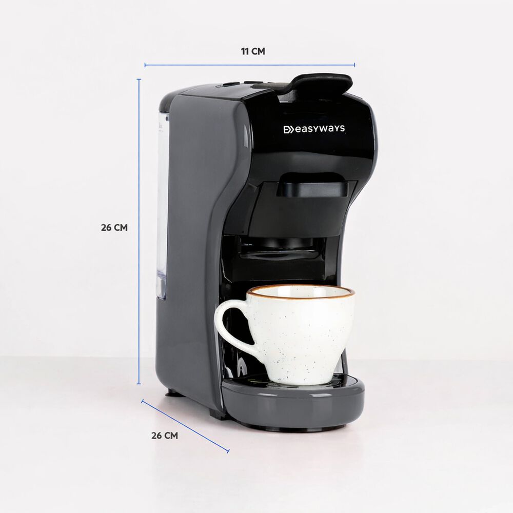 Cafetera C&aacute;psulas Espresso Milano Coffee 3en1 Gris Easyways image number 1.0