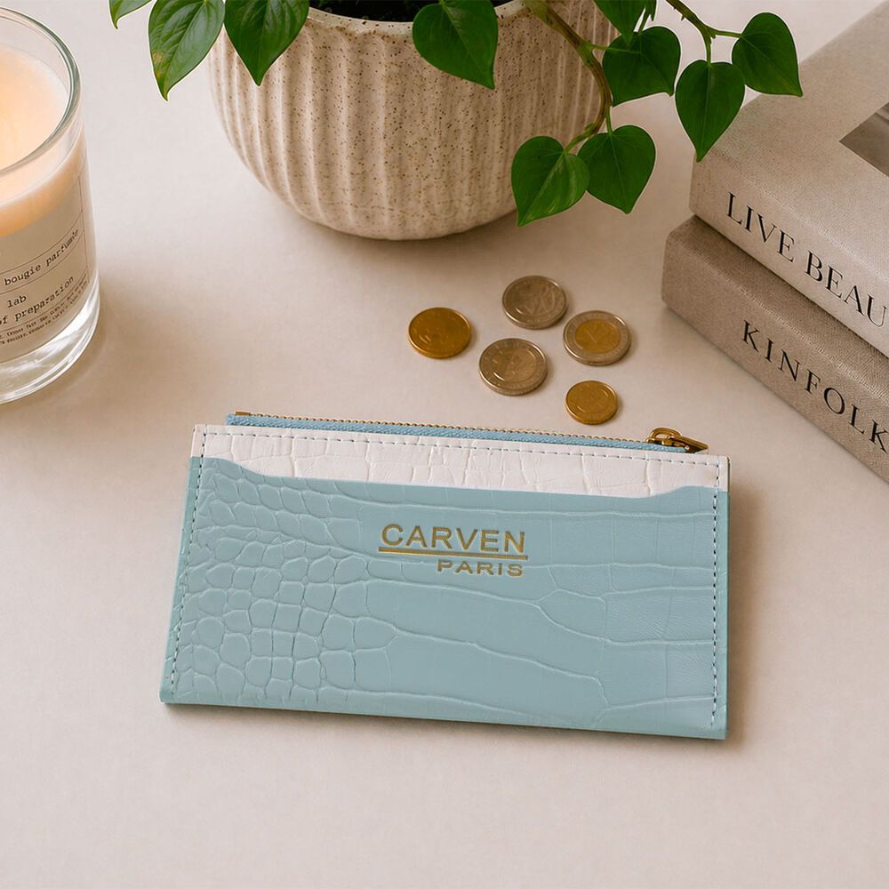 Billetera Tarjetero Mujer Con Monedero Zoe Celeste Carven image number 0.0