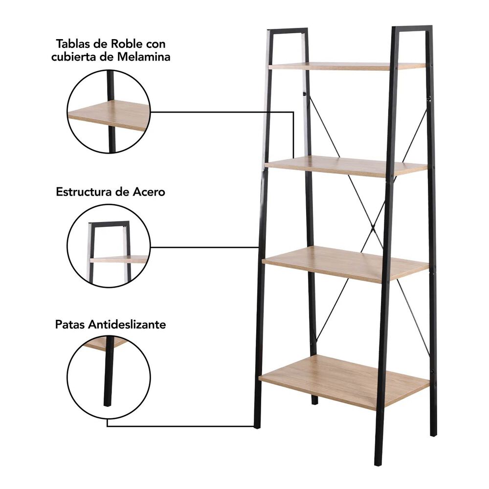 Estante Cruz 4 Niveles Industrial 148x60x32 Cm image number 4.0