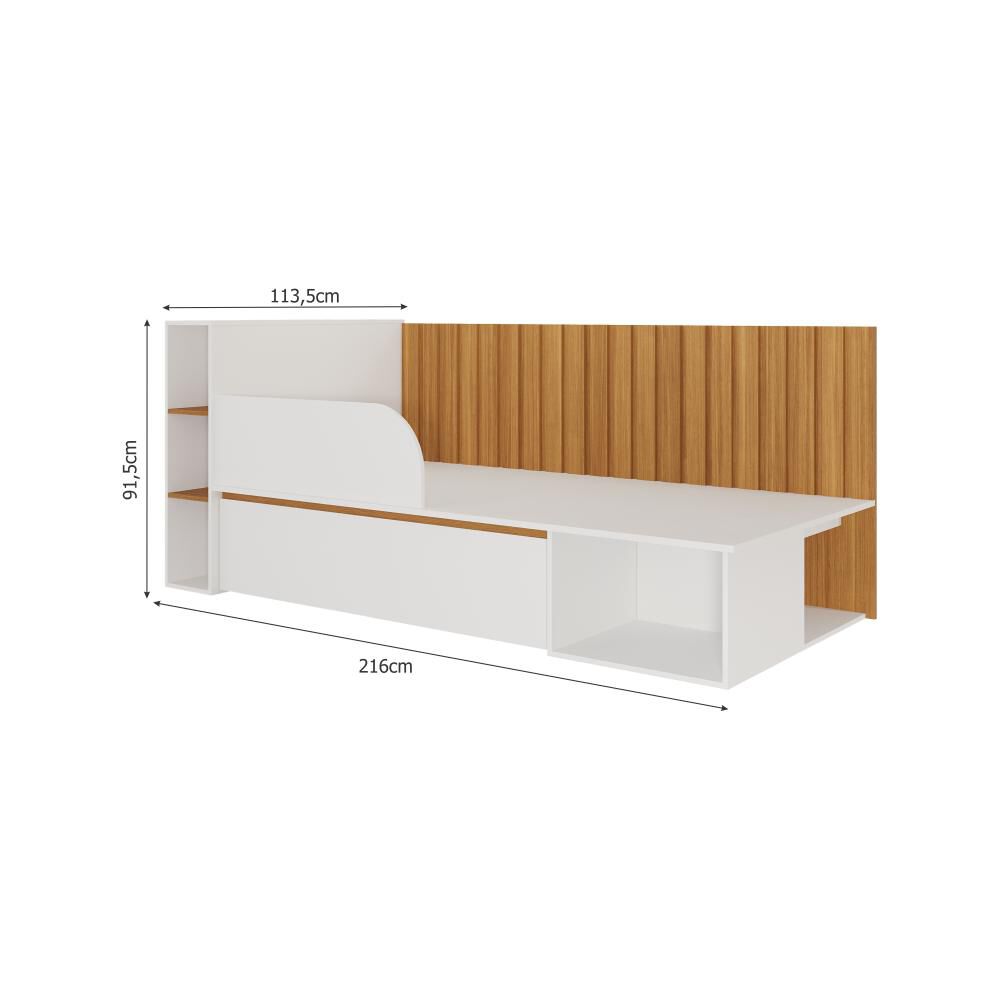 Cama Multifuncional Decocasa Nalu con Cajonera / 1.5 Plazas / Base Normal image number 1.0