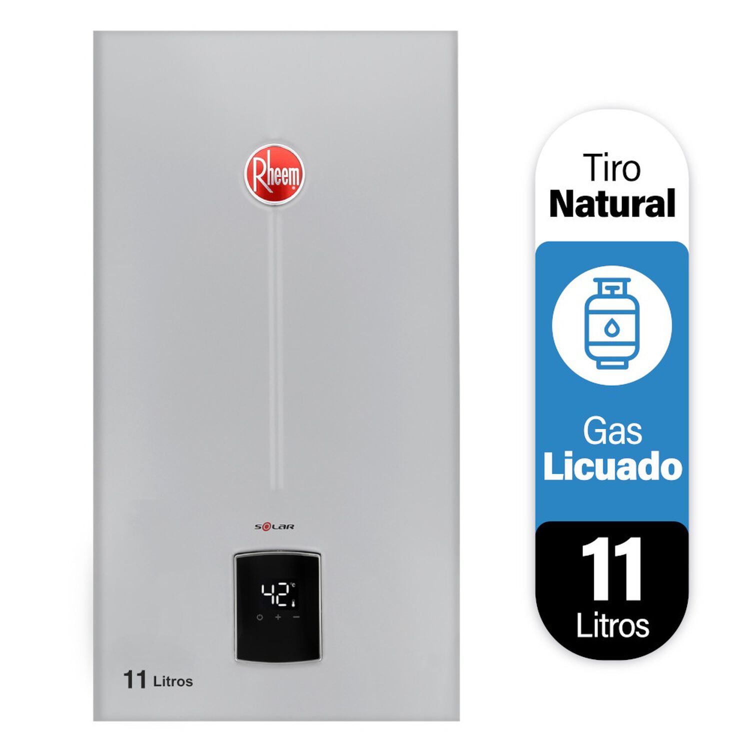 Calefont 11 Litros Gas Licuado Tiro Natural Rheem image number 1.0