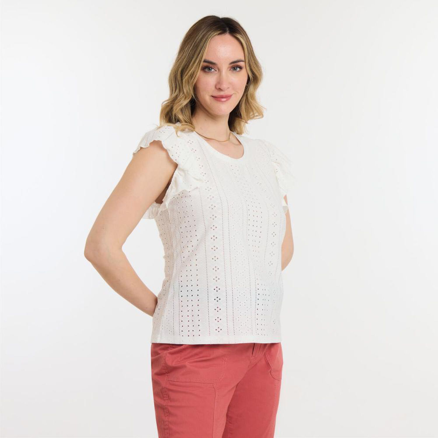 Polera Brodery Manga Corta Cuello Redondo Mujer Geeps image number 2.0