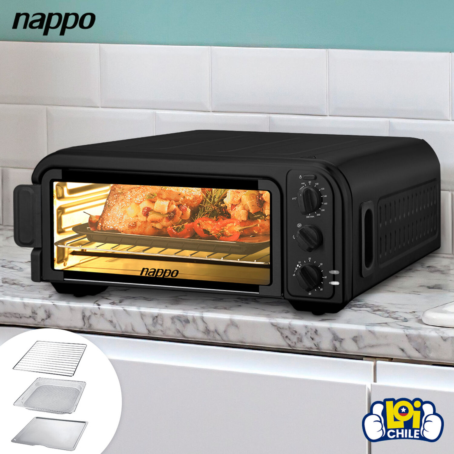 Horno El&eacute;ctrico Nappo 6 En 1 1600w 18 L Freidora De Aire image number 4.0