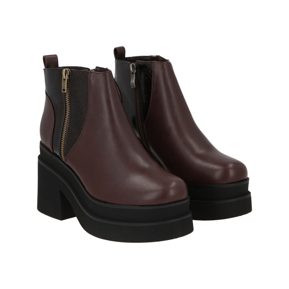 Botin Mujer Burdeo Yoice Police image number 4.0