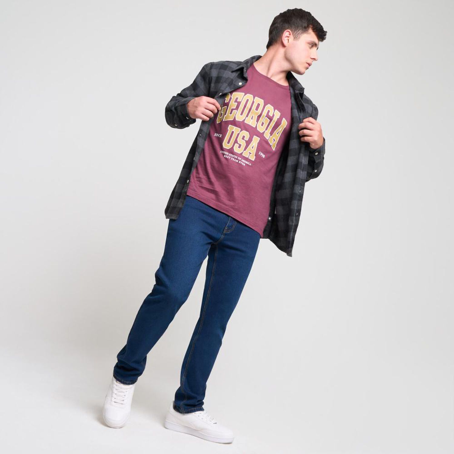 Jeans Tiro Medio Slim Hombre Skuad image number 1.0