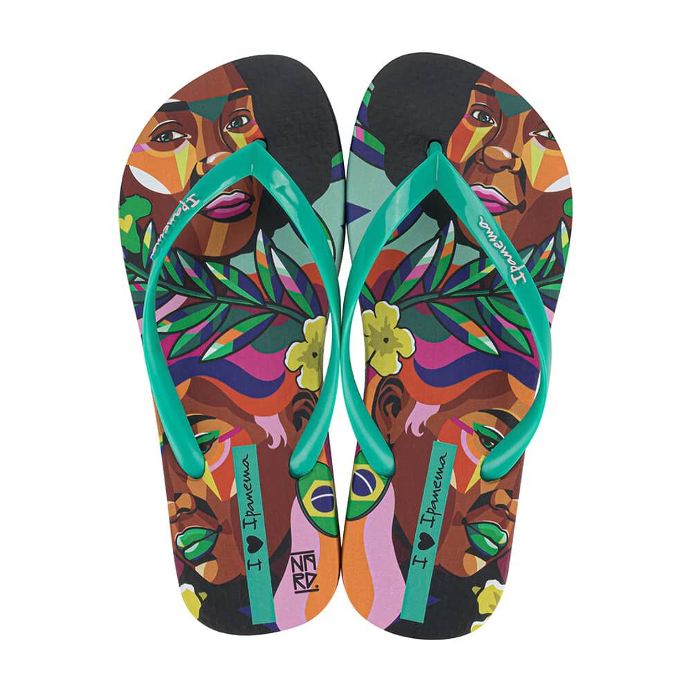 Sandalia Mujer Negro/verde Graffiti Ipanema image number 0.0