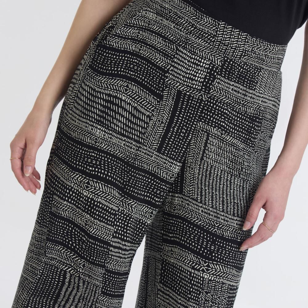 Pantal&oacute;n Full Print Tiro Medio Palazzo Mujer Geeps image number 4.0
