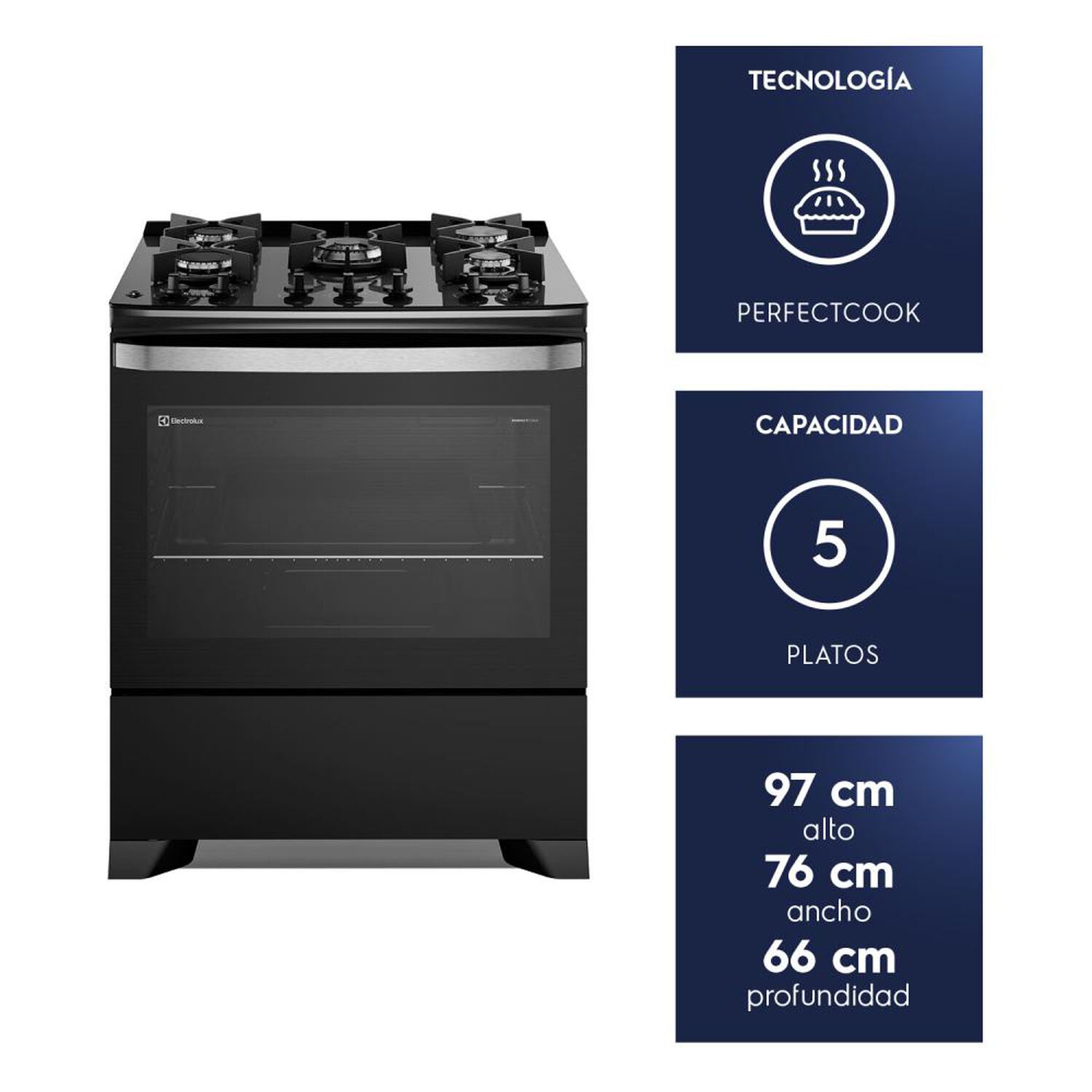 Cocina A Gas Electrolux F5epb 5 Quemadores image number 6.0
