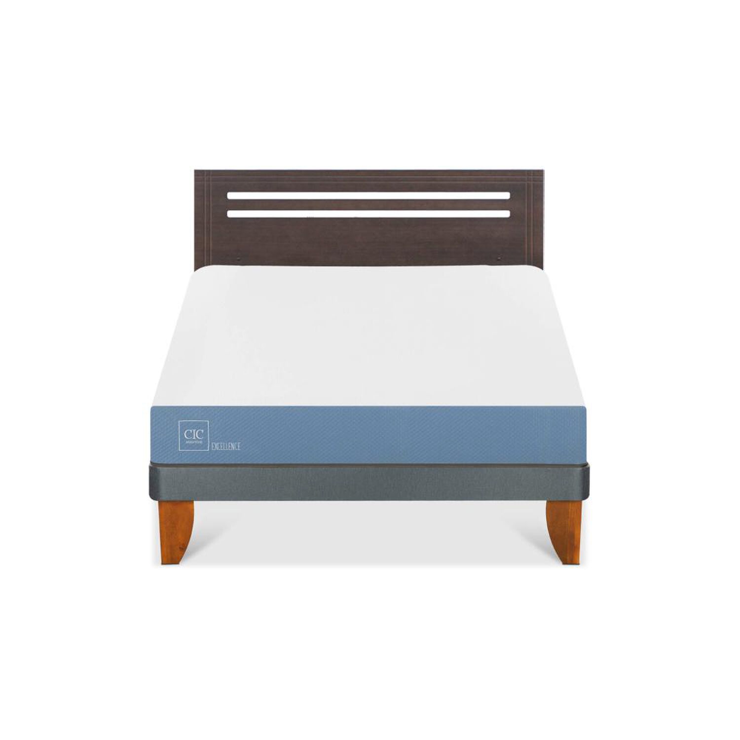 Cama Europea Cic Excellence / 2 Plazas / Base Normal + Respaldo image number 0.0