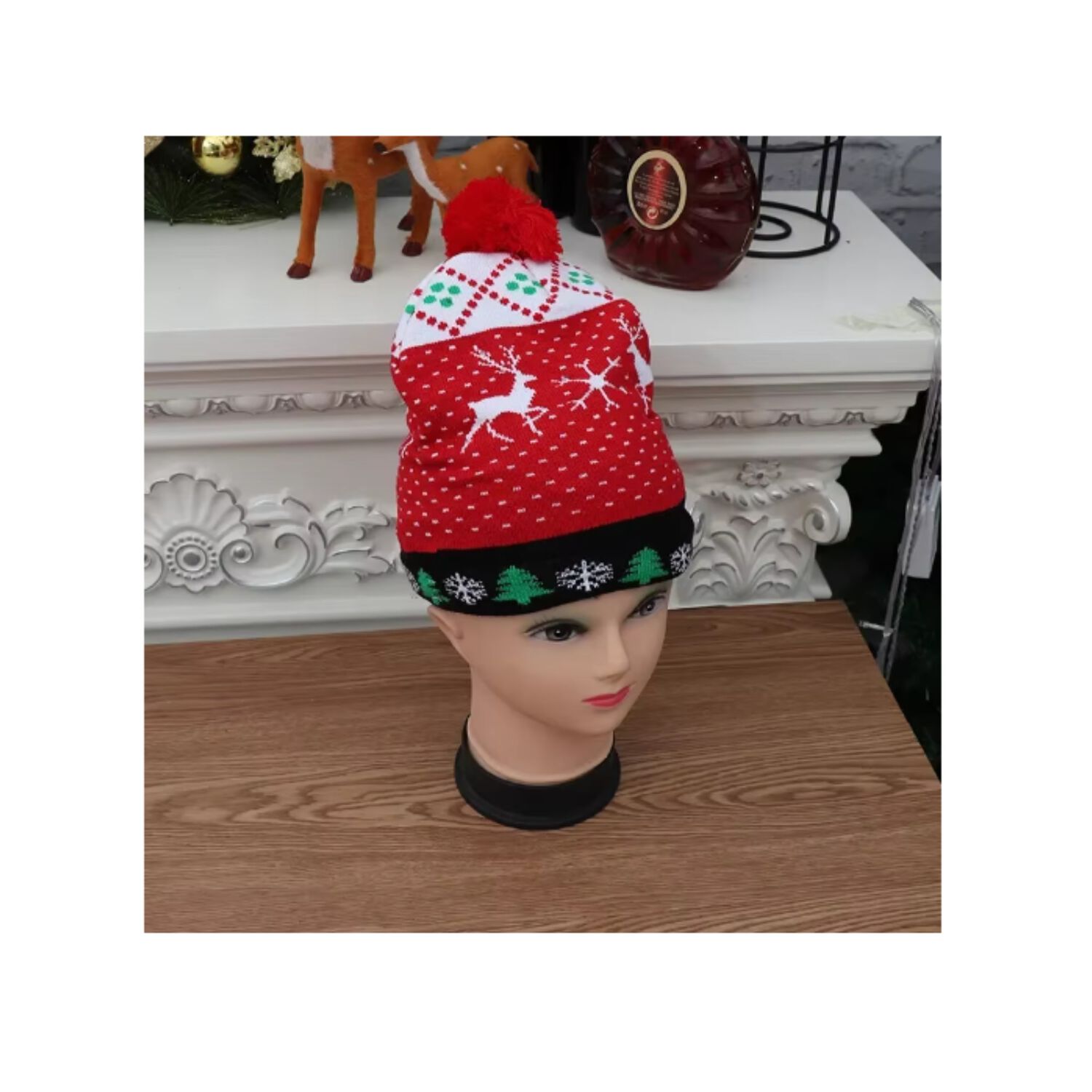 Pack De 3 Gorros De Navidad Con Luces Led Surtido Santa image number 6.0