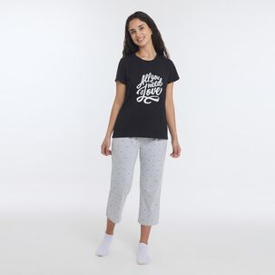 Pijama Capri Manga Corta Mujer Freedom