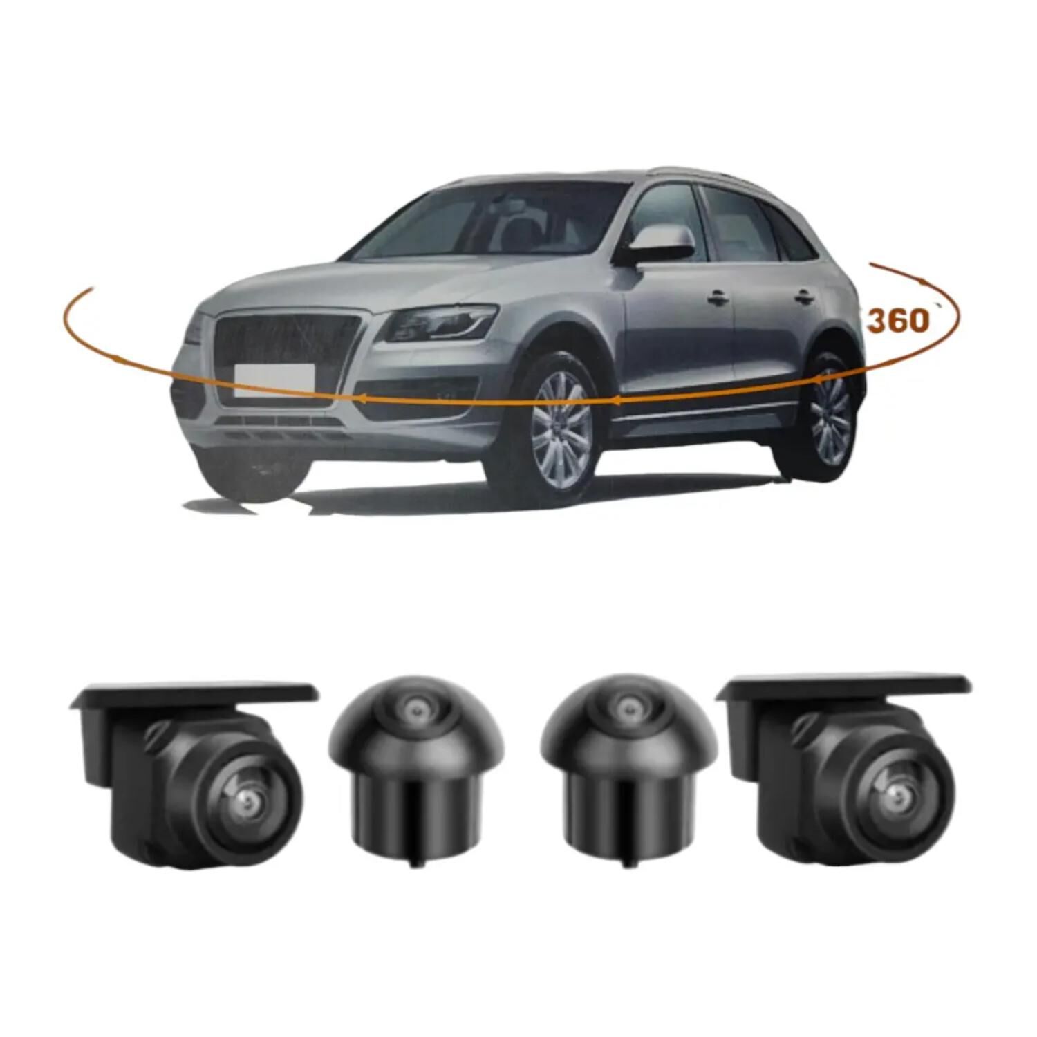 Kit 4 Camaras Para Automovil Sistema 360 Con Cableado Aiwa image number 0.0