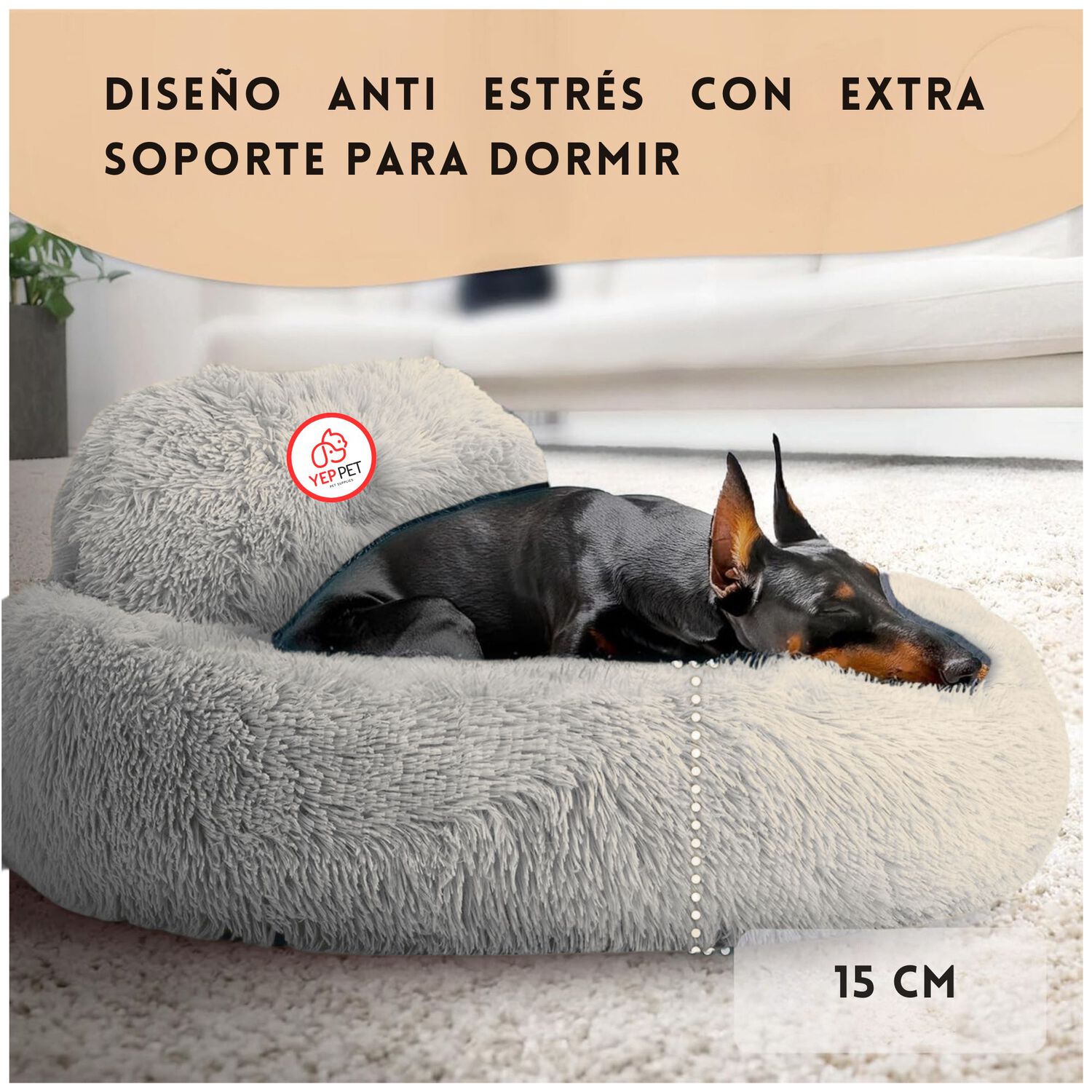 Cama Mascota Grande Yep Perro Xl Antiestr&eacute;s Y Ronquido image number 3.0
