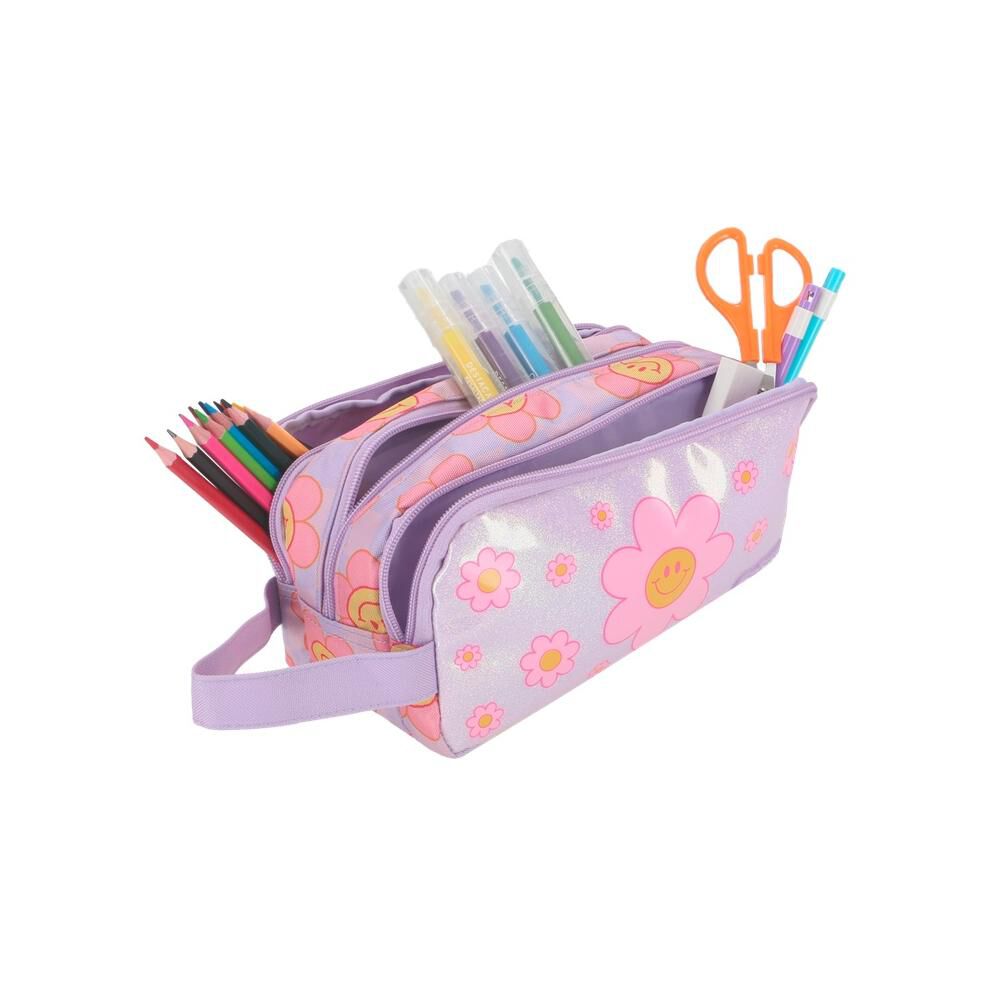 Estuche Xtrem University+ 6xt Flores Lila image number 3.0