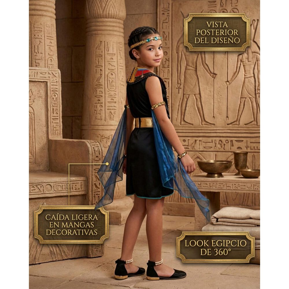 Disfraz Princesa Egipcia Realeza Infantil image number 2.0