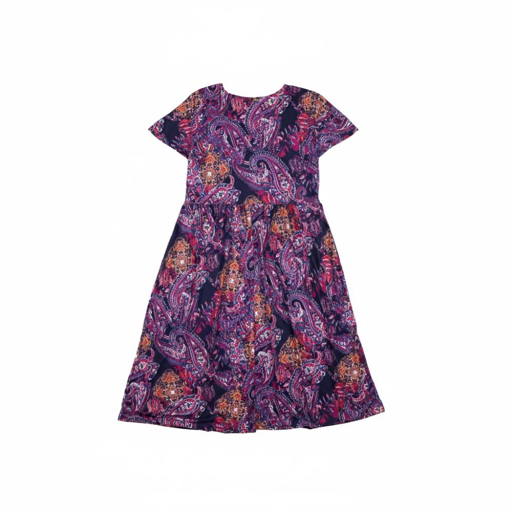 Vestido Largo Manga Corta Cuello V Mujer Lesage image number 1.0