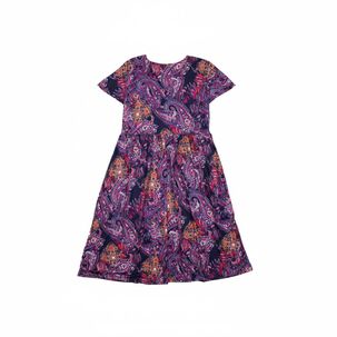 Vestido Largo Manga Corta Cuello V Mujer Lesage