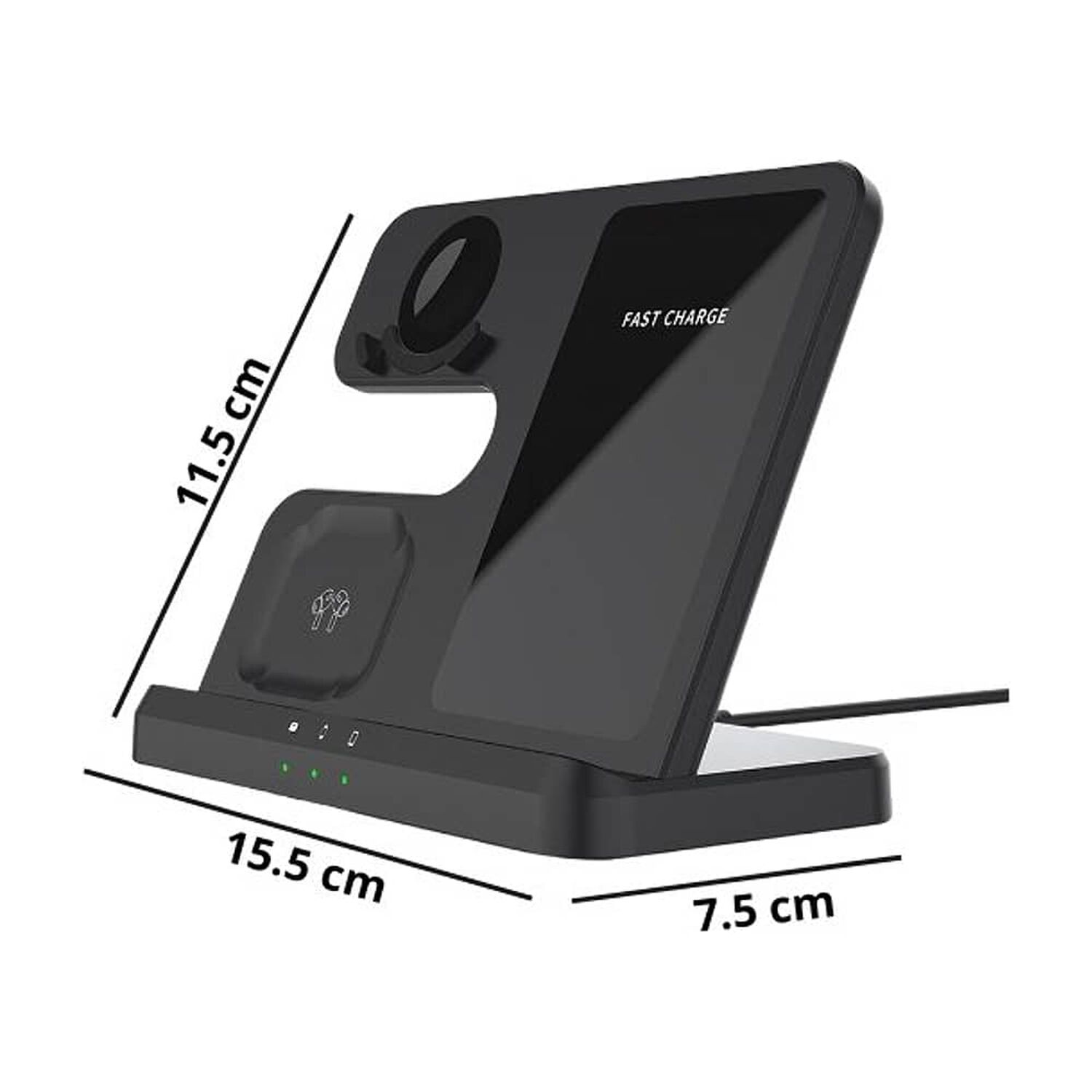 Cargador Magn&eacute;tico Inal&aacute;mbrico 3 En 1 Plegable Multifuncional image number 2.0