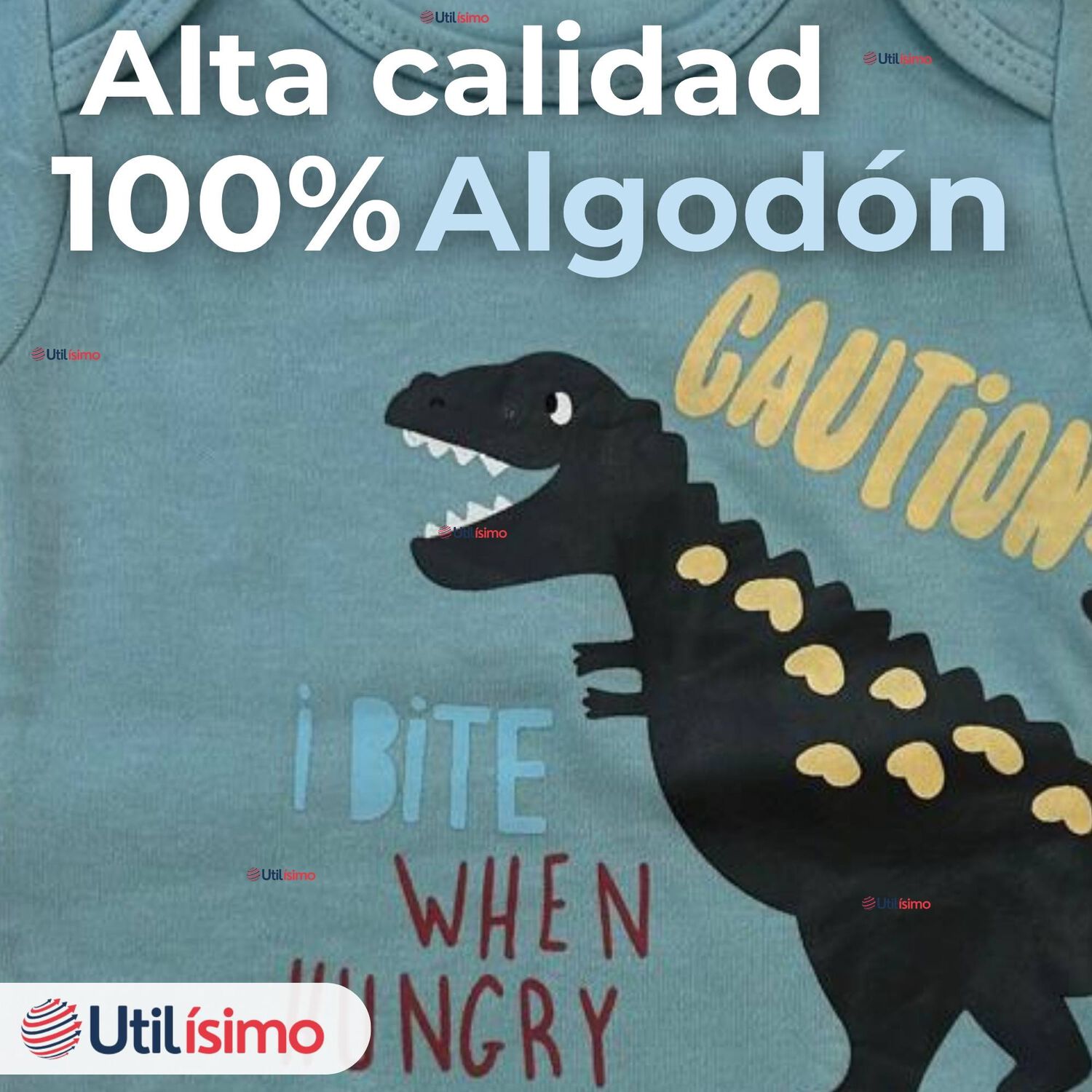 Pack 4 Bodys Ni&ntilde;o Manga Corta Tedmimak 100% Algod&oacute;n Ready For Fun image number 6.0