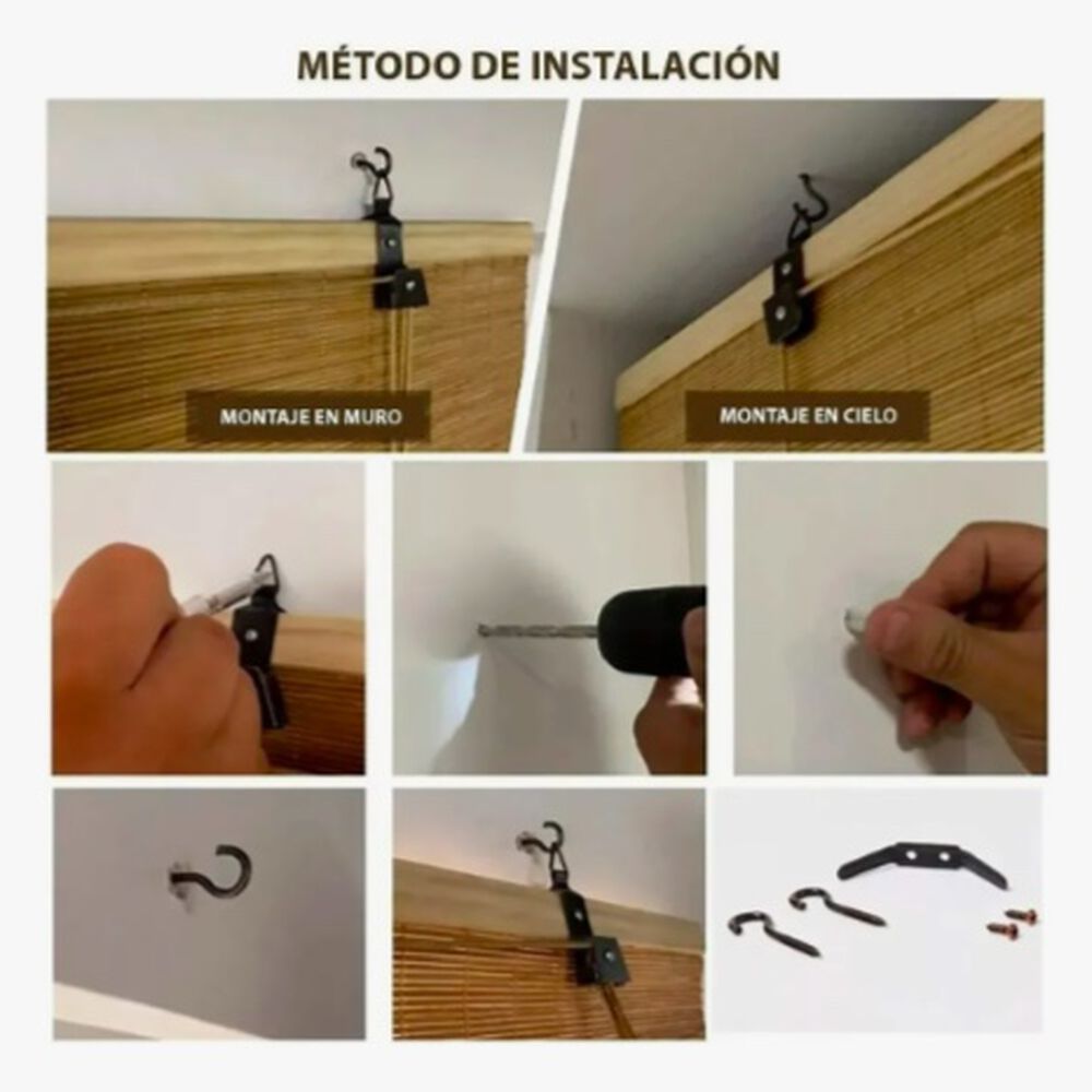 Cortina Persiana Roller Enrollable De Bamb&uacute; 120x180 Cm image number 2.0