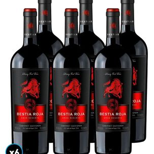 6x Vino Bestia Roja Gran Reserva Cabernet 750cc