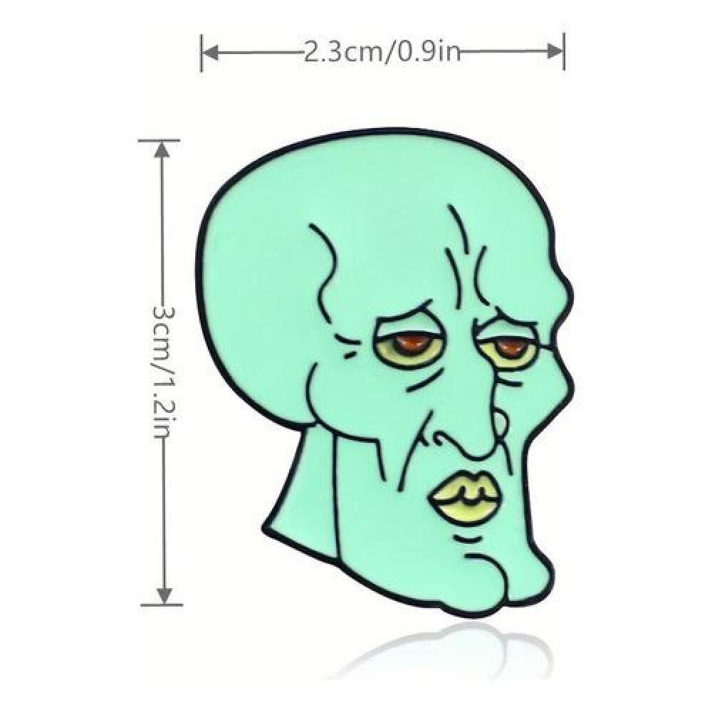 Pin Broche Divertido De Calamardo Guapo image number 3.0