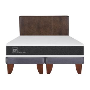 Cama Europea Cic Ortopedic / King / Base Dividida + Respaldo