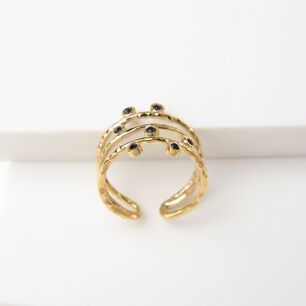 Anillo 19v69 Dorado Mujer Str168