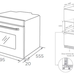 Horno El&eacute;ctrico Empotrable 65l D&uuml;ne 65m40m1