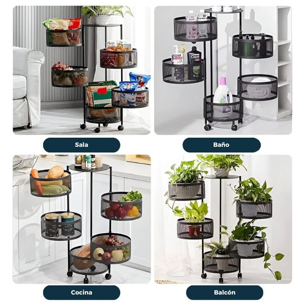 Carrito Organizador Multiusos 5 Niveles 360&ordm; Para Cocina image number 4.0