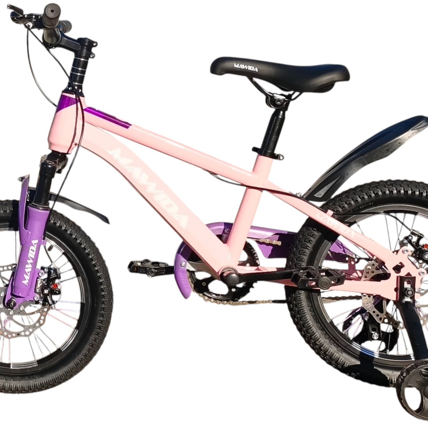 Bicicleta Aro 16 Mawida Con Freno Disco Rosado Lila image number 5.0