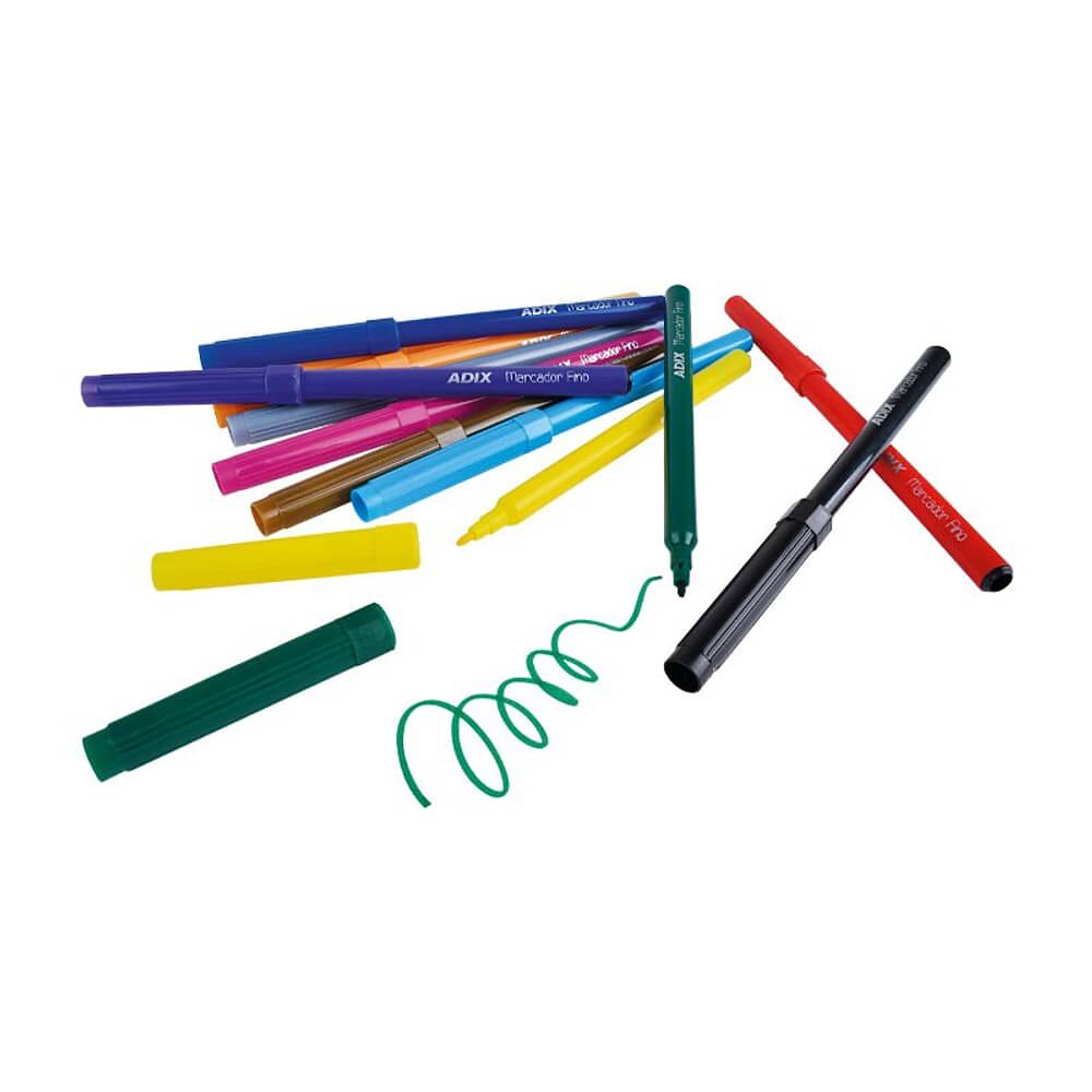 Pack X 20 Set De 12 Marcadores Punta Fina Para Manualidades Y Trabajos Escolares image number 3.0