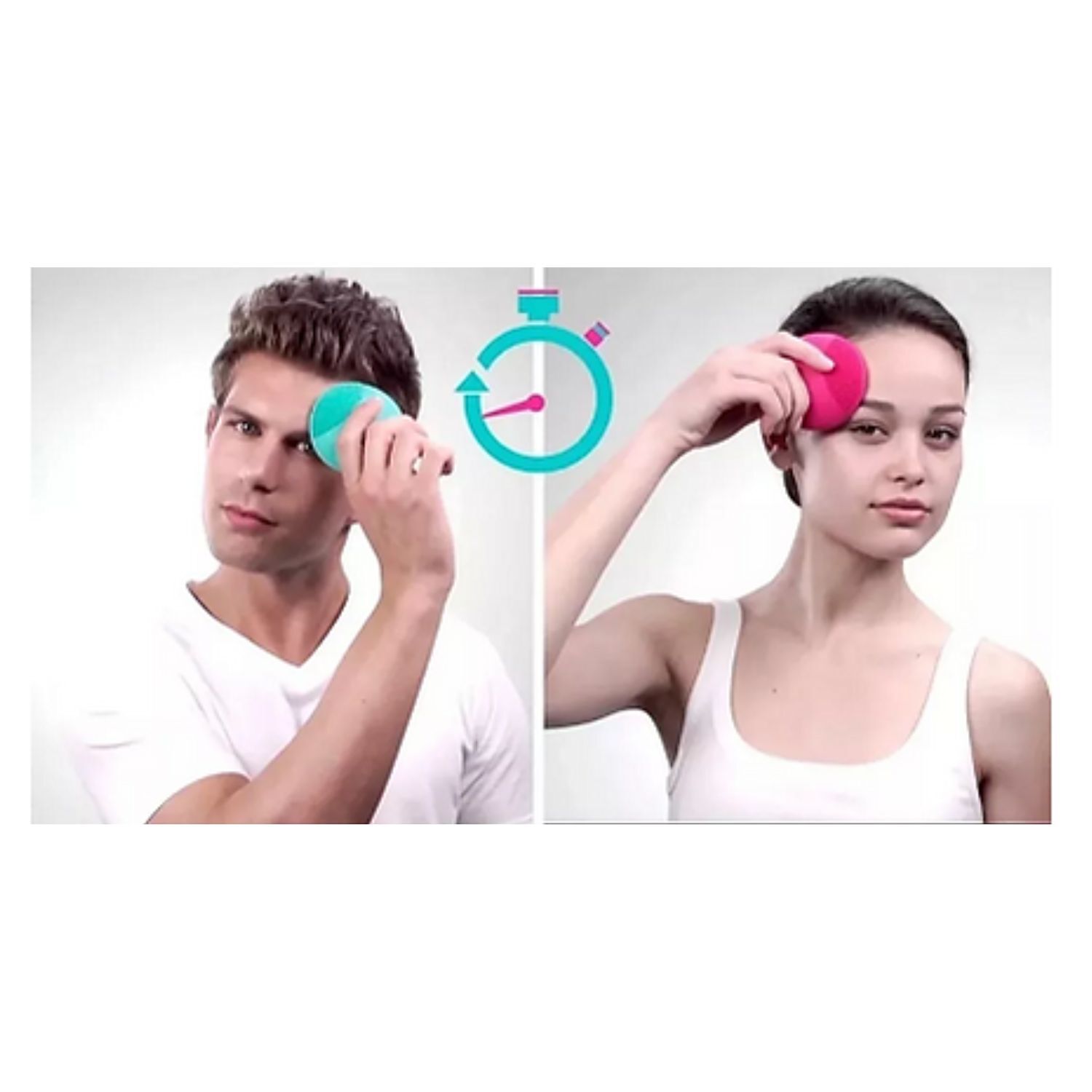 Exfoliador El&eacute;ctrico Cara 8cm Color Celeste Suave Limpieza image number 3.0