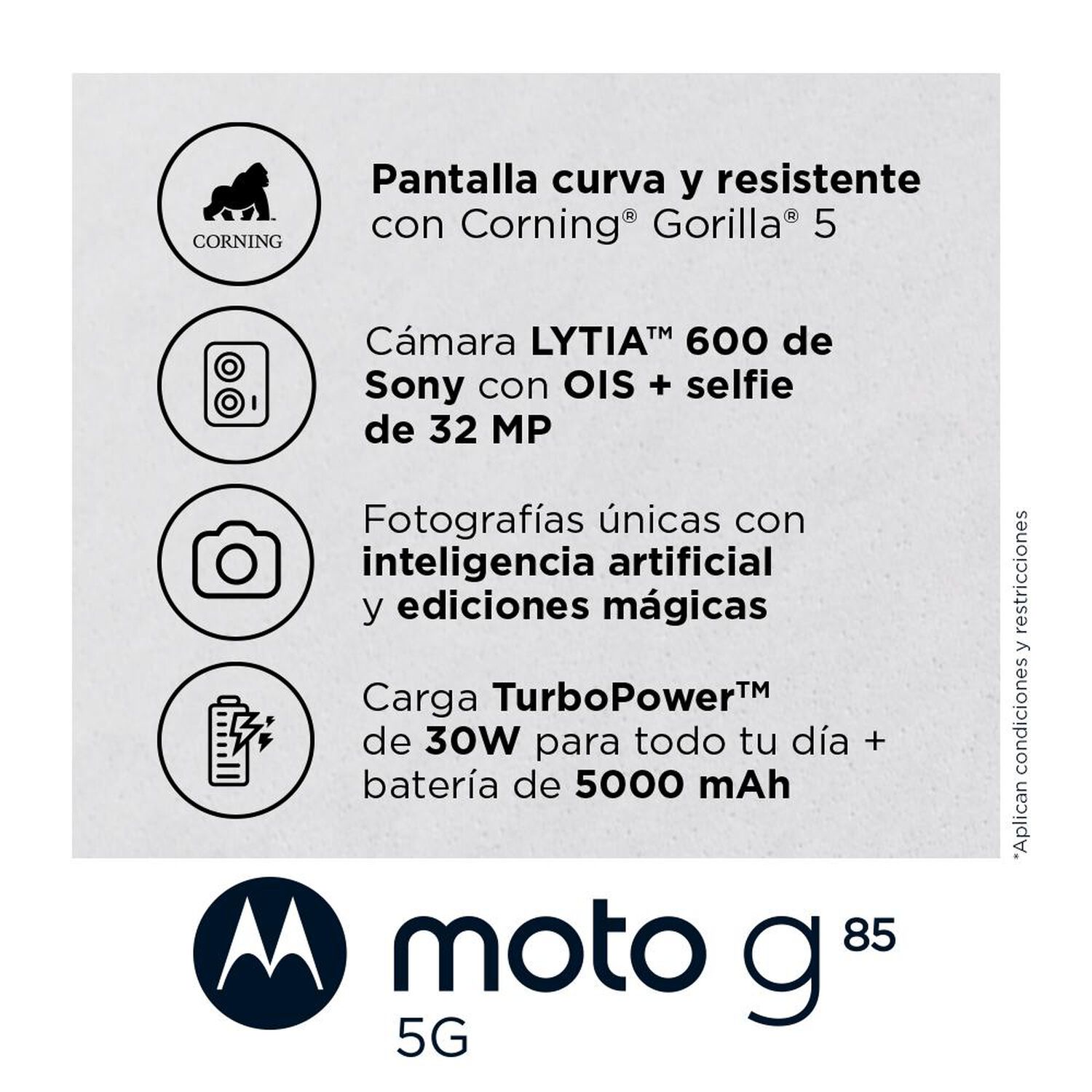 Smartphone Motorola Moto G85 / 5G / 256 GB / Gris / Liberado image number 1.0