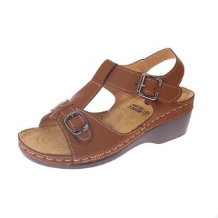 Sandalia Confort Caf&eacute; Modelo Italiano Art. 5ask73329brown