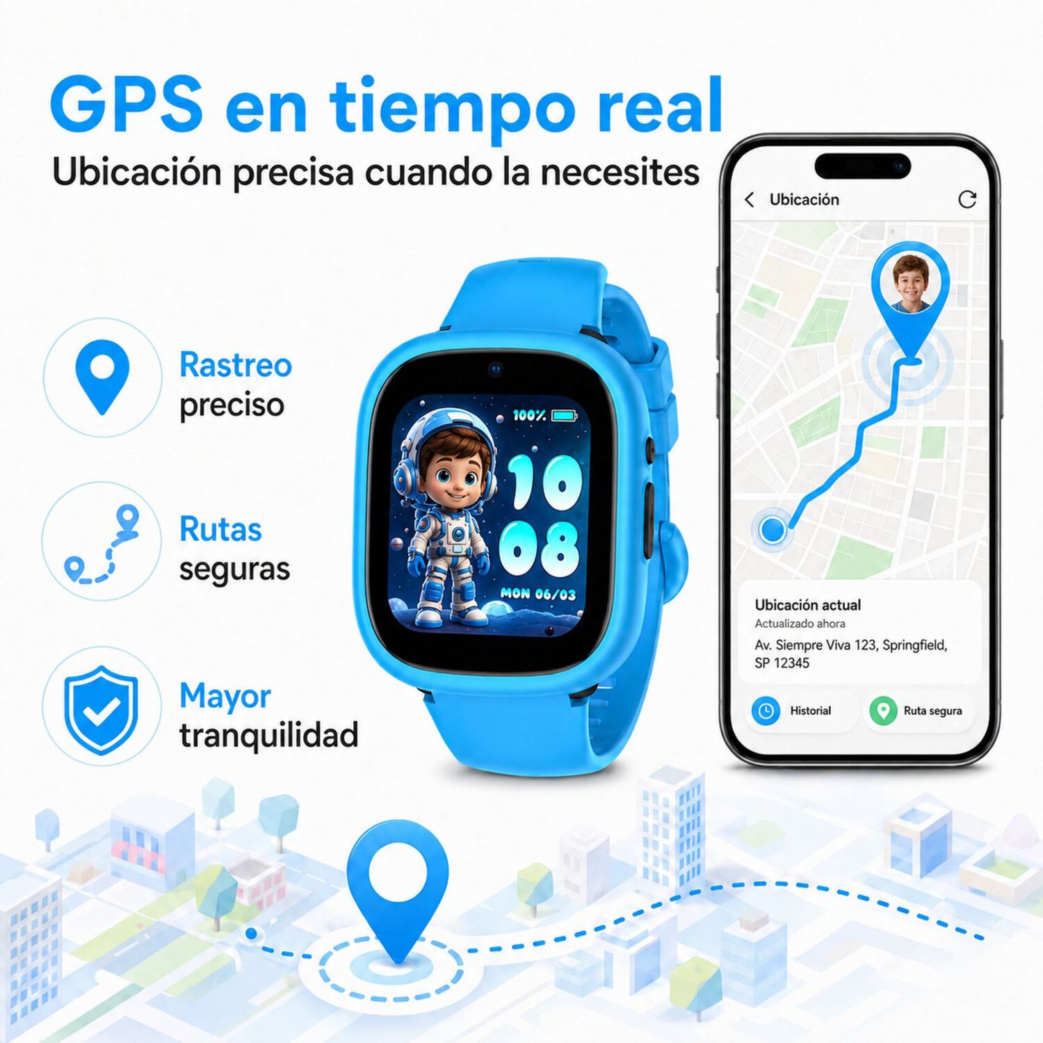 Smartwatch Infantil Lagenio K3 4g Gps Sos Videollamadas image number 2.0