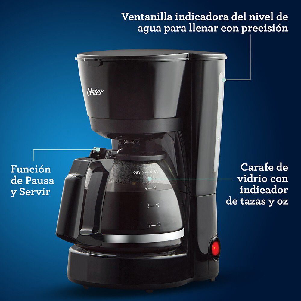 Cafetera Oster De 5 Tazas Con Filtro Permanente Bvstdc05 image number 3.0