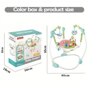 Juguete Arnes Saltarin Elastico Para Bebe Con Accesorios Azul